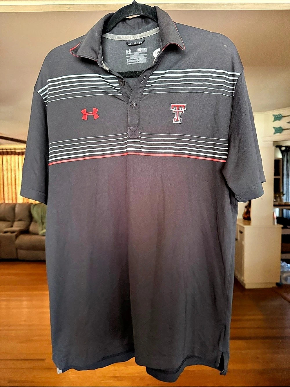 Under Armour Texas Tech Red Raiders Sideline Performance Polo Men's Striped Polo